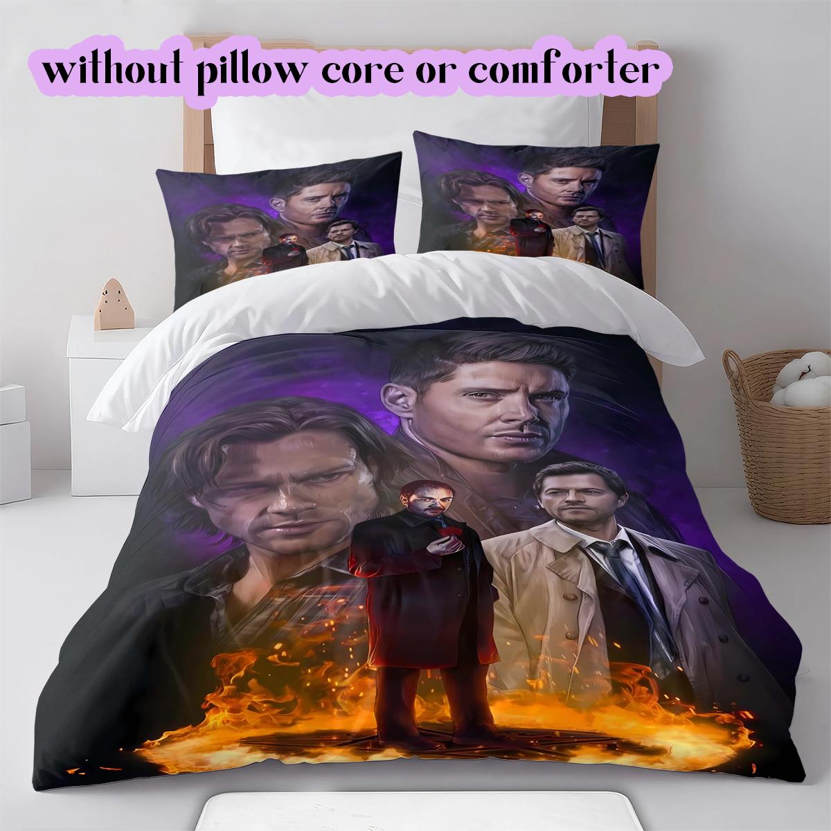 

Supernatural Pattern Bedding Quilt Set Quilt Cover Pillowcase Home Decoration Birthday Gift (1 * duvet cover + 2 * pillowcase, without core) 135x200cm