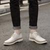 FashionLuxury Men Casual Shoes Fashion Simple Designer Men Shoes Genuine Leather Leisure Walk Oxfords Male Lace-up Comfortable Flats