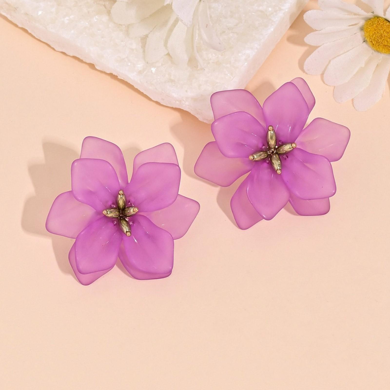 

Серьги-лепестки из акрила One Size фиолетовый