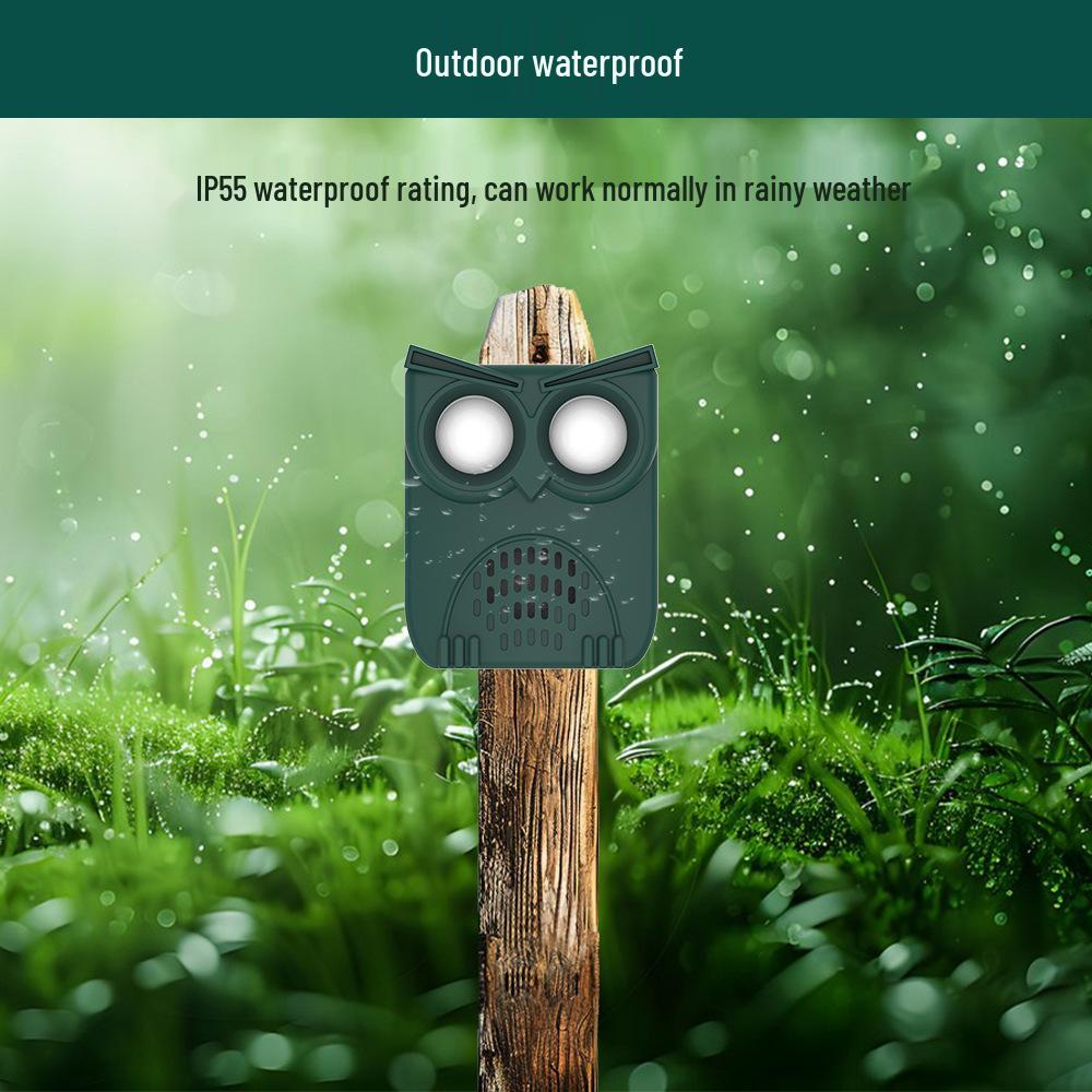 Solar Infrared Animal Repeller with Sound & Light Alarm for Farms and Orchards