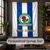 Arazzo da Parete Personalizzato, Testo Personalizzato Calcio Blackburn Rovers, Tessuto Morbido Arte da Parete Per Decorazione Interna