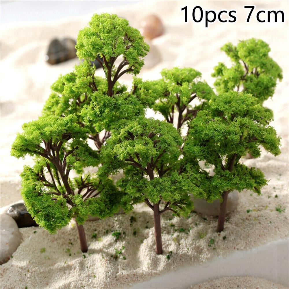 

10PCS Artificial Tree Model 7/9cm For Architectural Model Landscaping Railway War Game Layouts Sand Table Building Model Tree