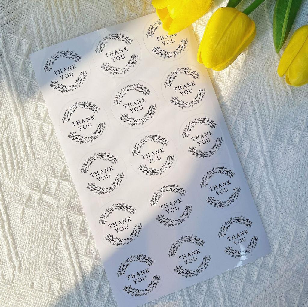 PVC, Transparente Dankeschön-Aufkleber, Geschenkverschluss-Aufkleber, Verpackungsdekorationsaufkleber, Rund, Klebeetiketten