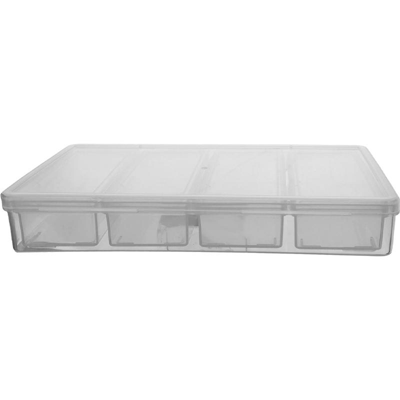

Plastic Storage Organizer Box with Removable Compartments Transparent Jewelry Pill Seed Bead Crafts Container Packing Case
