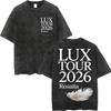 Rosalia LUX Tour Koszulki z Nadrukiem Męskie Damskie Moda Estetyka Vintage Spierana Koszulka Bawełna Wysokiej Jakości Oversize Koszulki