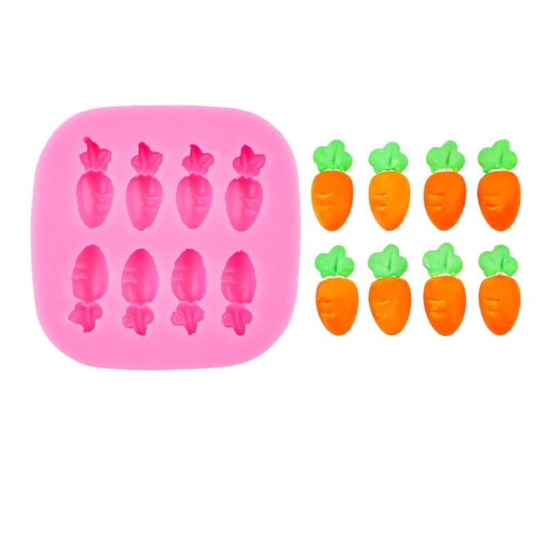 Fondant Molds Small Carrots Molds Chocolate Silicone Moulds Cake Molds DIY Baking Molds for Fondant Decoration