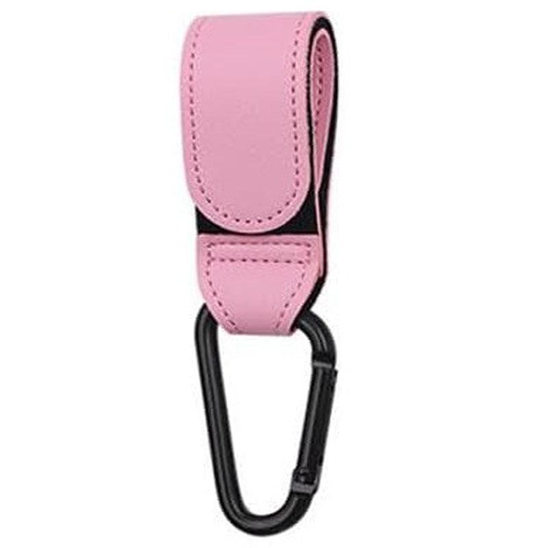 Universal Multifunctional Leather Stroller Hook with Magic Sticker - Fits Baby Strollers, Bicycles, and Electric Cars