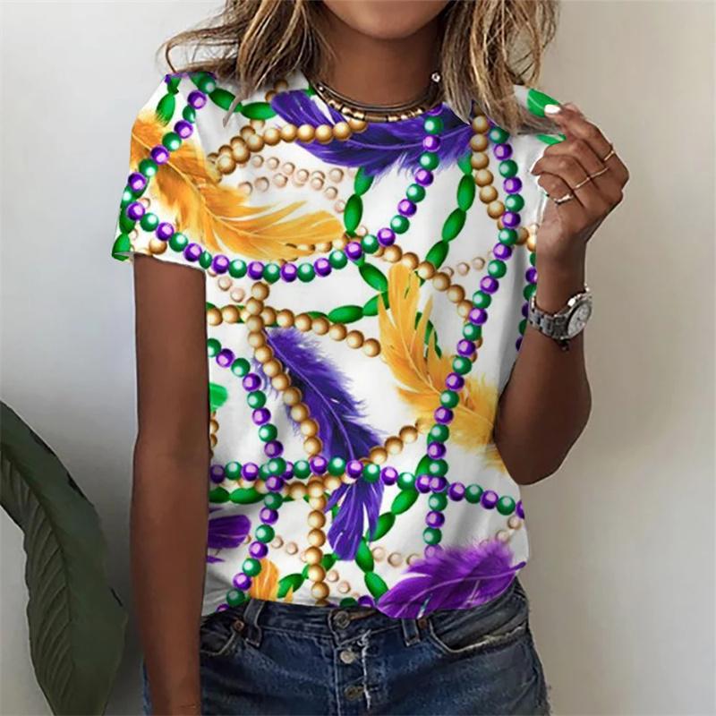Summer Floral Leaf Gradient 3D Print T-shirts Women Streetwear Casual Fashion Y2k Short Sleeve T Shirt O-neck Tees Tops Clothing