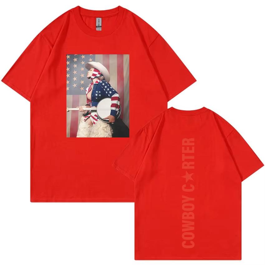 2026 Beyonce Cowboy Carter Trendy Tour Print Unisexs High Quality Aesthetic Summer Casual Tee Shirts Unisex Fans Gift