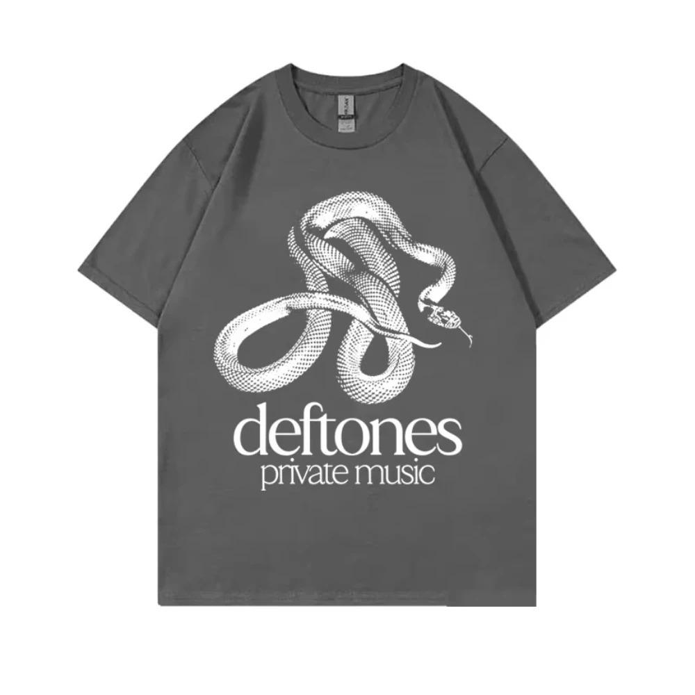 2026 Limited Alternative Metal Rock Band Deftones Private Music Snake Graphic T Shirts Men Women Vintage Oversized T-shirt Streetwear