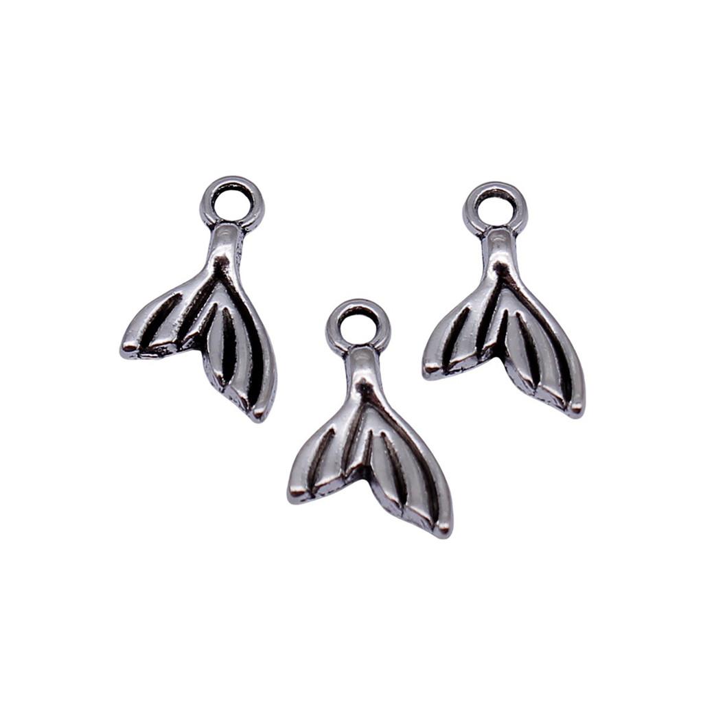 Mermaid Skeleton Charms Gothic Alloy Pendants For Halloween DIY Jewelry Accessories