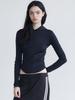 Holpeipeo Tight Ribbed Hoodie - Black