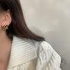 PONYKISS  Silver Enamel Cross Geometric Stud Earrings for Women Minimalist Vintage Fine  Light Luxury Accessories