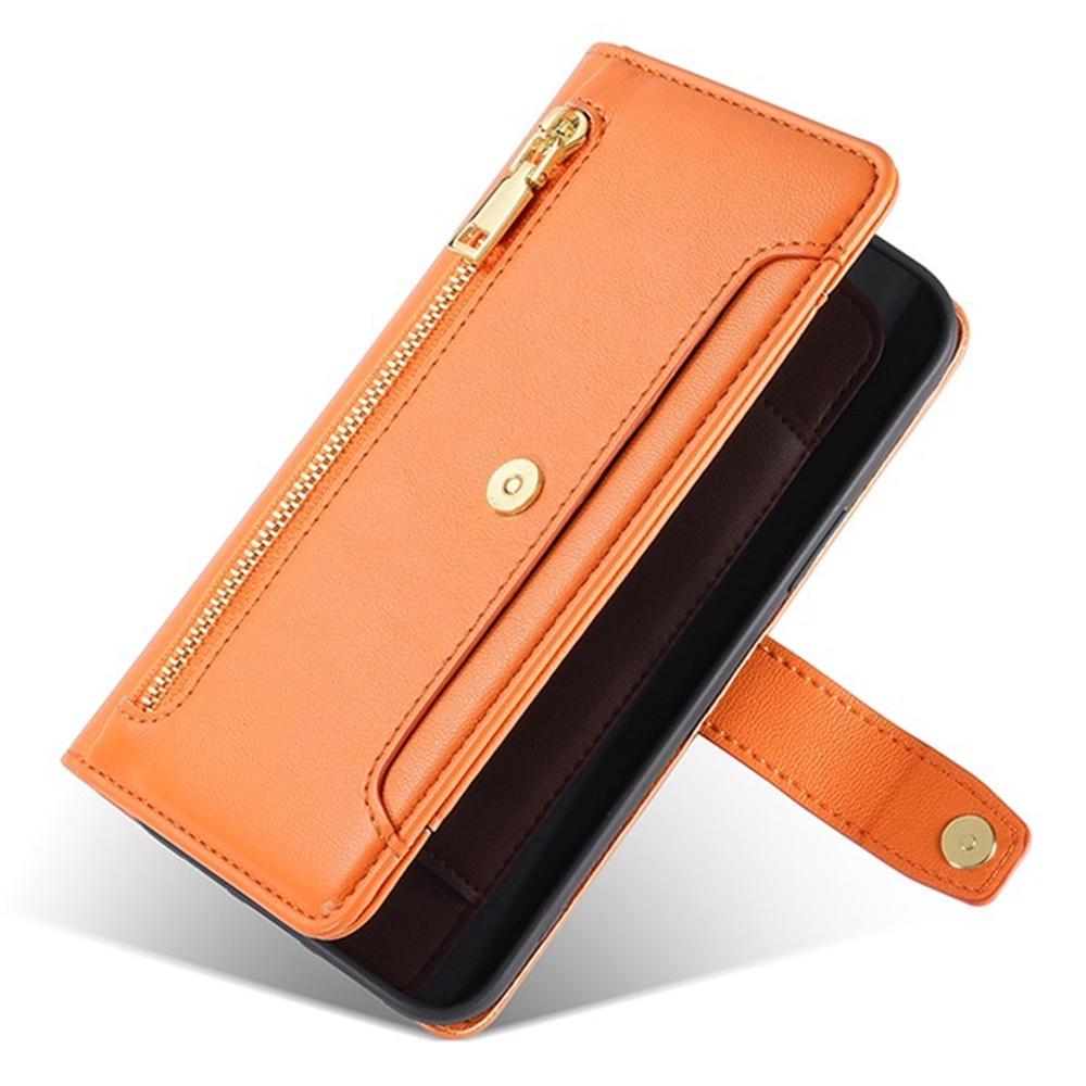 For OnePlus Nord CE5 5G/Ace 5 Racing 5G Leather Case Zipper Pocket Wallet Phone Cover with 2 Straps