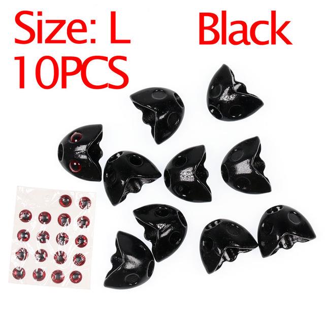 

10 шт., маска для головы рыбы, стример, размер SL, шлем, стример, рыбий череп L чёрный