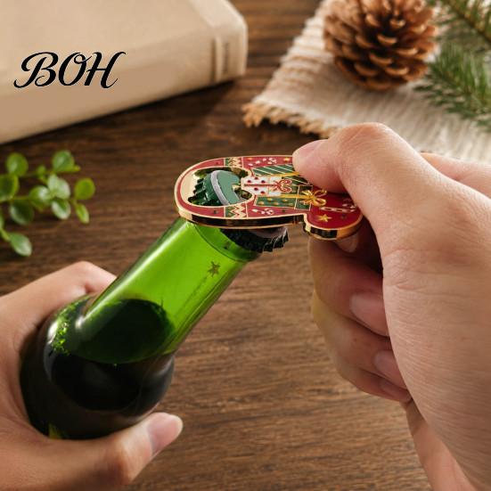Cute Glove Shape Party Favors Christmas Bottle Opener, Remover with Magnetic Backing, Zinc Alloy Beer Cap Durable Festive Holiday Kitchen Accessory