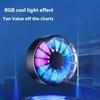Phone Radiator Portable Magnetic Phone Cooler Low Noise Light Weight Fan with RGB Light Fast Cooling for Phone Tablet PUGB Game