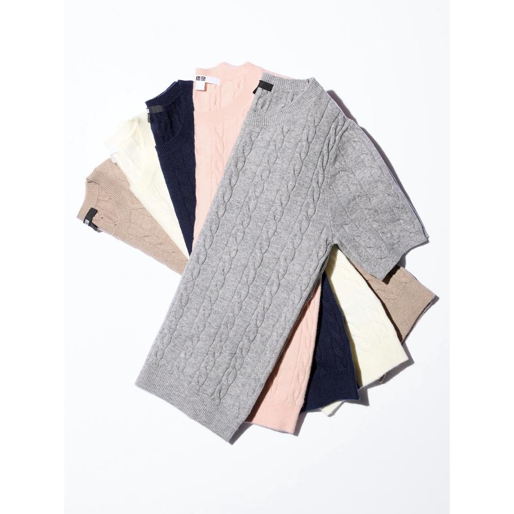 Uniqlo Cable Crew Neck Sweater  Short Sleeve 