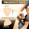 Uxcell Wooden Guitar Extra Thick Pine for and Bass Wood Color Picks, 3-Pack, 3.0mm Wood, Grooved, Electric, Acoustic, Guitars,