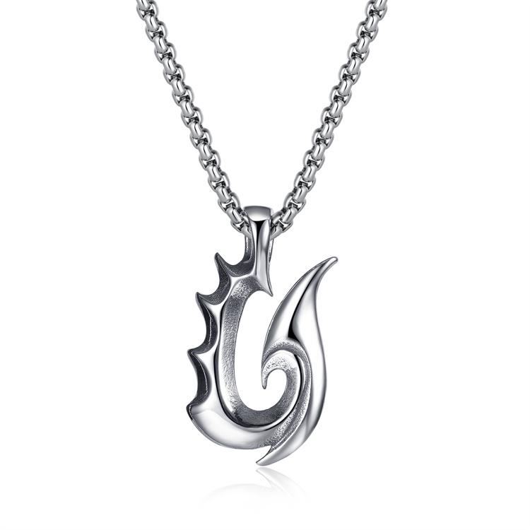 New Arrival Fish Hook Necklace Customized Collar Fashion Jewelry Stainless Steel Necklace Men Necklace /