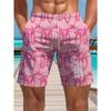 Summer Men's Lightweight Breathable 3D Printed Beach Shorts Summer Casual Swimwear for Outdoor Activities