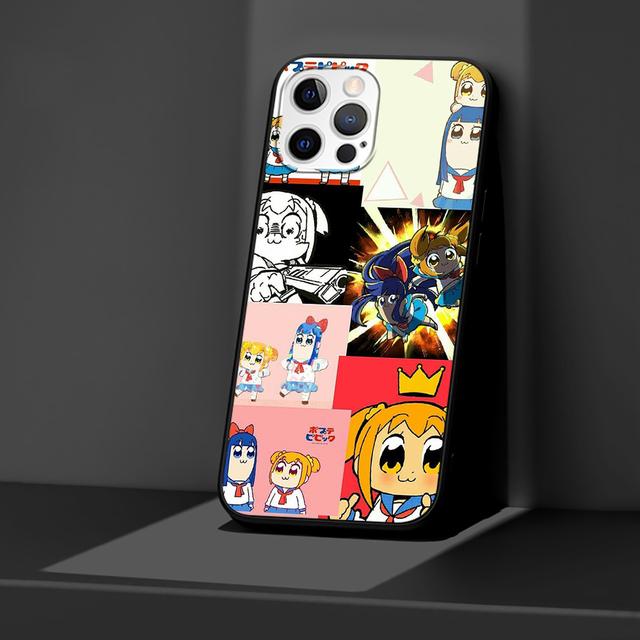 

Чехол с аниме Pop Team Pipi для Apple Iphone 14 11 13 Mini 12 Pro Max Xr 7 8 + Se 2020 Xs 6 6s Plus 5 5S, черный силиконовый чехол для телефона iPhone 14 Pro Max