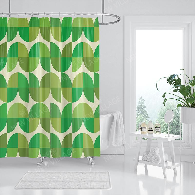 

Waterproof fabric shower curtains Bathroom curtain accessories 180x200 Bath curtain for shower 240*248 nordic boho decoration W90XH180cm