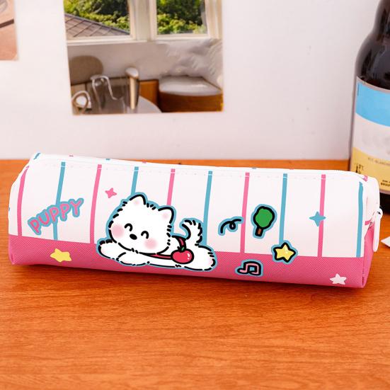 Cute Puppy Pencil Case Large Capacity Pencil Pouch Cartoon Students Stationery