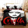 3D Cruella Bedding Set Pillowcase De Vil Printed Bed Set Duvet Cover Pillowcase Bed Linen Sheet Quilt Cover Full Queen King Size