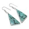 Natural Tibetan Turquoise 925 Sterling Silver Jewelry Earring 1.97" AEE-10948