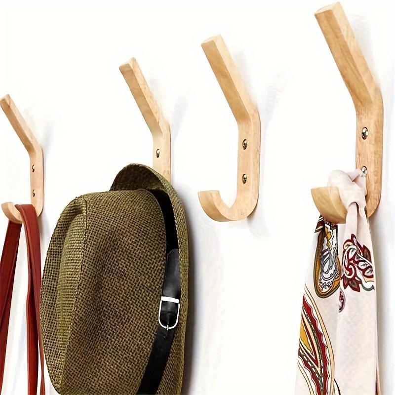 Creative Wooden Hooks, Entrance Clothes Hooks, Wall Mounted Clothes Rack Behind Doors, Wooden Hooks, Storage In Autumn And Winter