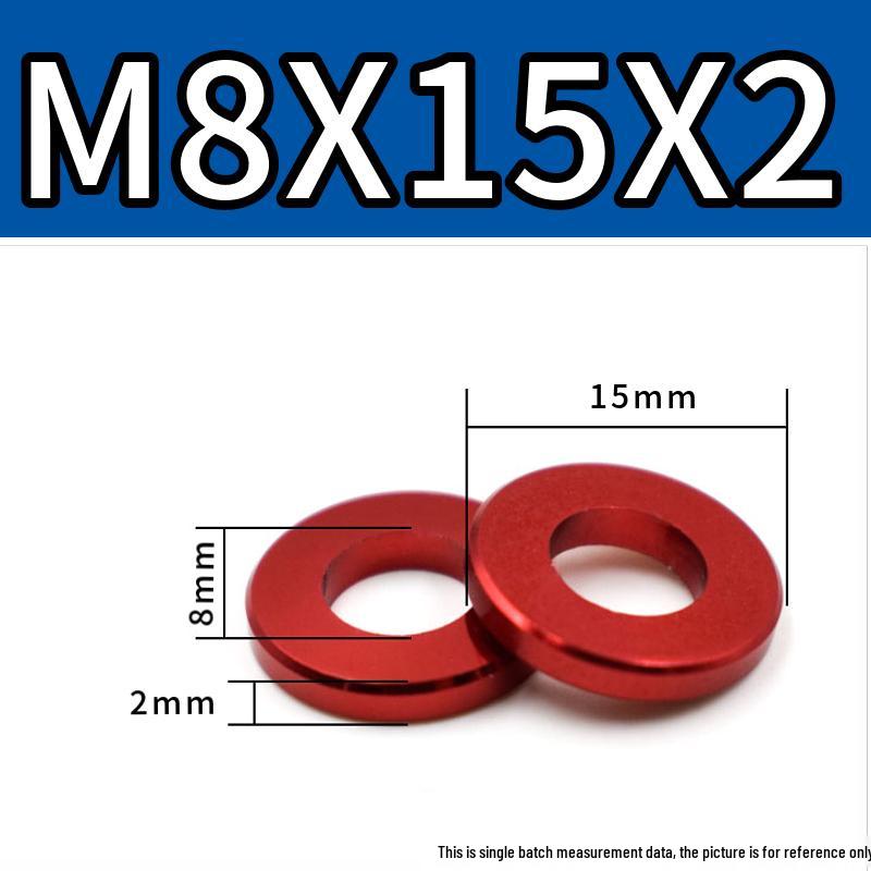 Colorful Aluminum Alloy Flat Washer & Spacer (M4/M5/M6/M8)
