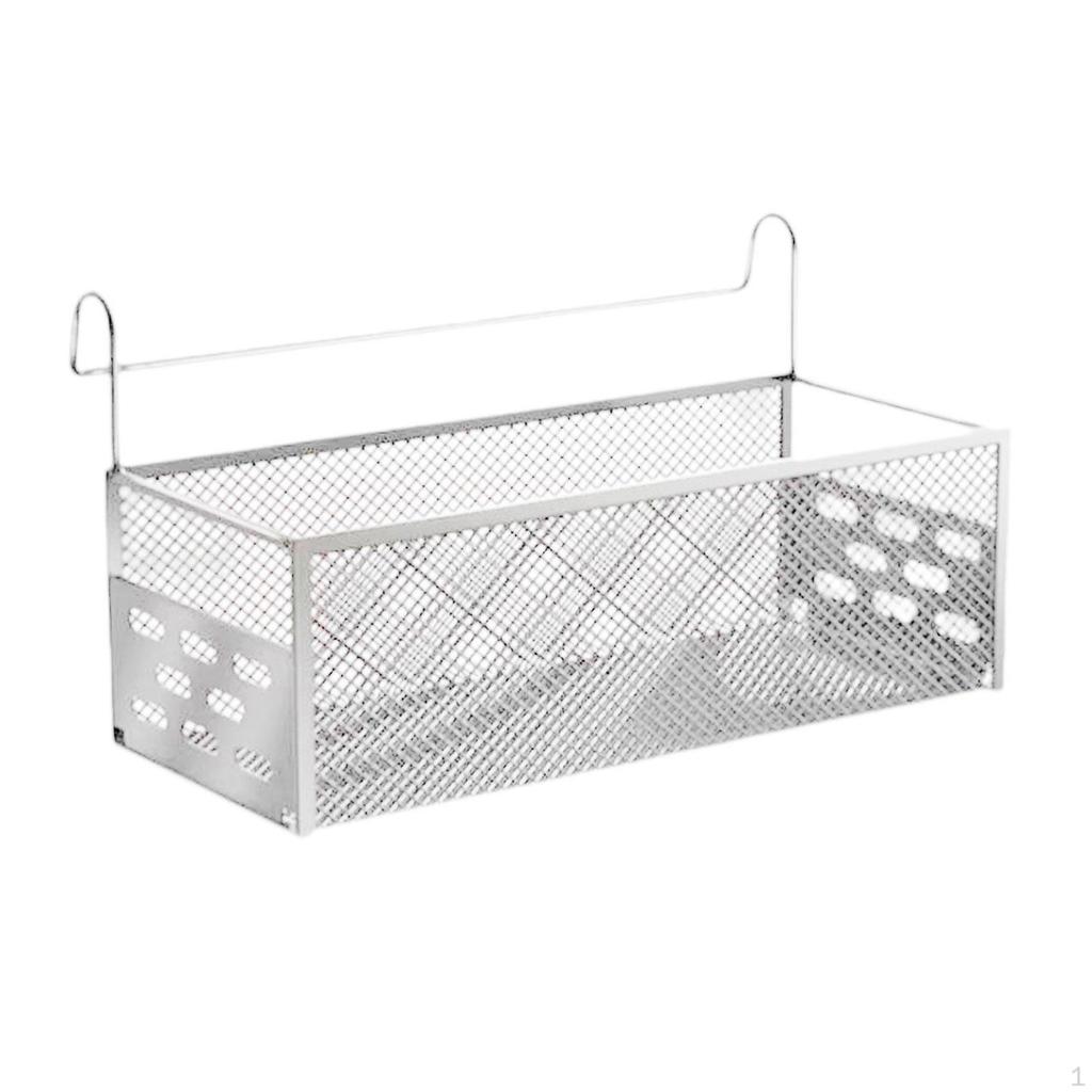 Bed Metal Storage Basket, Bunk Organizer Shelf, Mesh Shelf Bedside Hanging for
