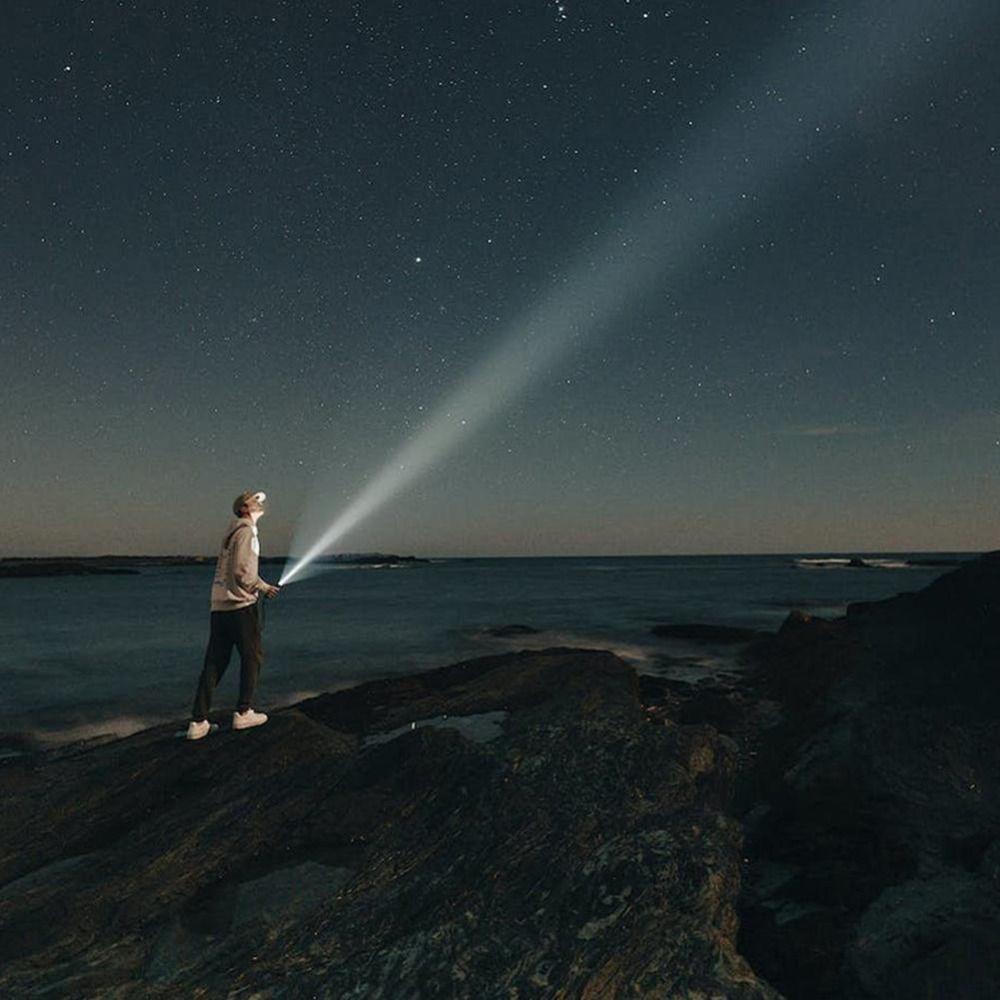 Rechargeable LED Flashlight With Whistle High-Brightness Flashlight  Activities Camping Trip