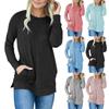 Women Tunic Long Sleeve Round Neck Sweatshirts Tops
