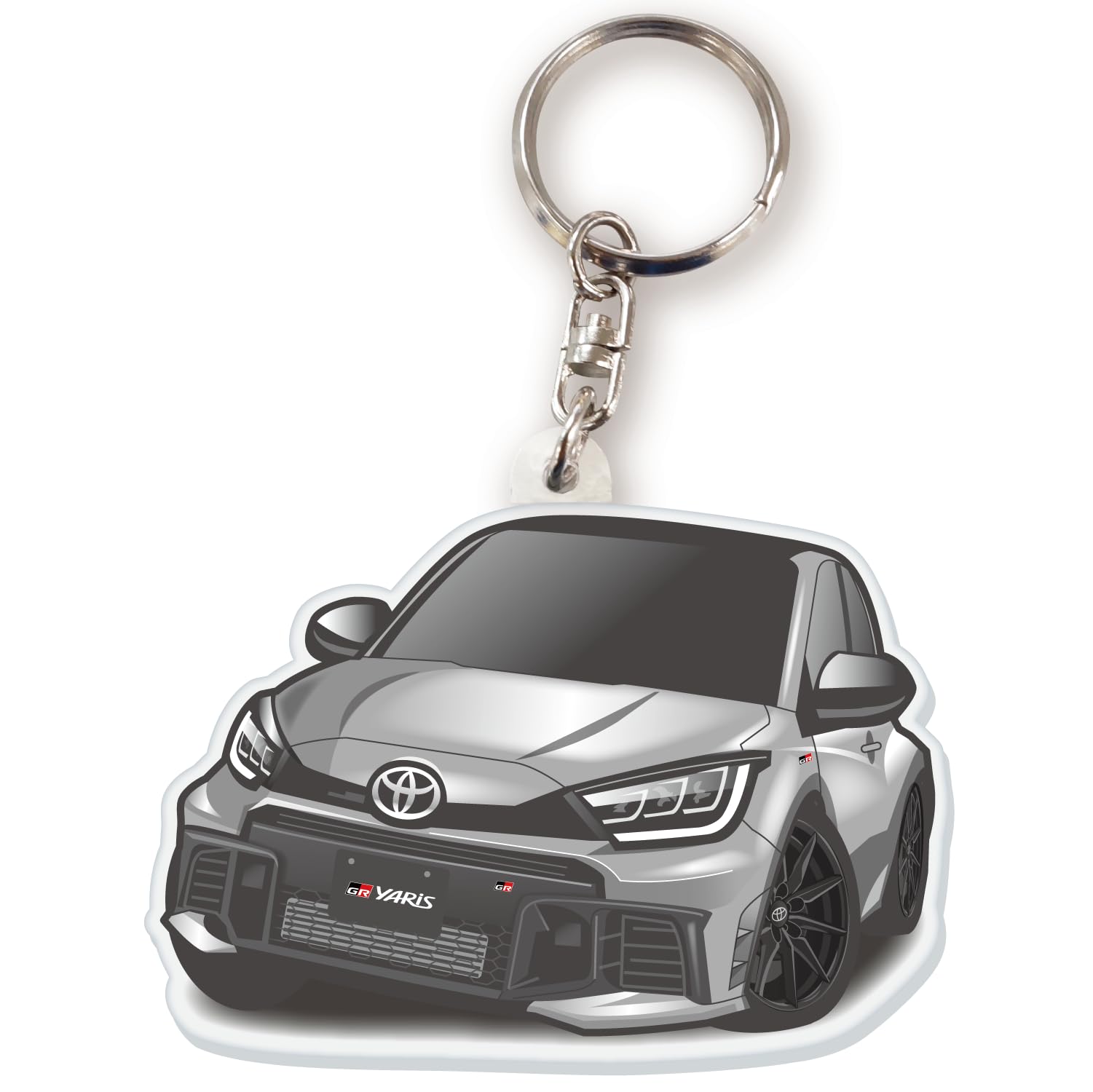 [GP Center] Car Acrylic Keychain Toyota Licensed Product GR Yaris W65xH45mmxD7mm
