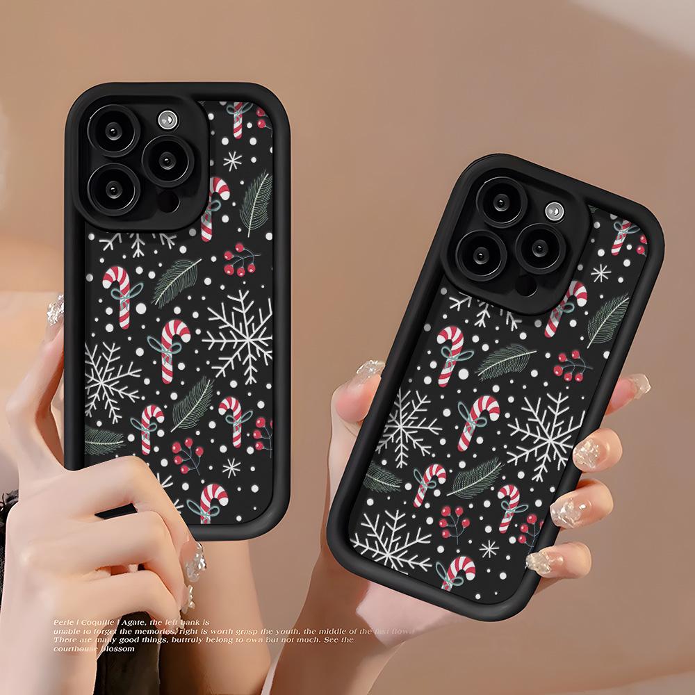 Vianočný obal na telefón pre iPhone 11 13 12 14 15 16 Pro Max XR XS Samsung A15 A55 A05 Redmi 12 13C OPPO A16 A18 A60 Reno 11 Vivo Y17S Y12 infinix note