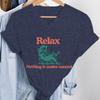 Golden Retriever Vintage Shirt Relax Nothing Is Under Control Golden Mom Tshirts Vneck Women Clothing Fashion Casual Tops
