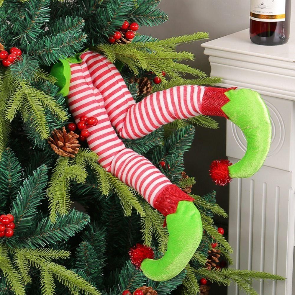 Elf Leg Hanging Ornaments Long-lasting Door Decor Funny Christmas Tree Ornament Kids