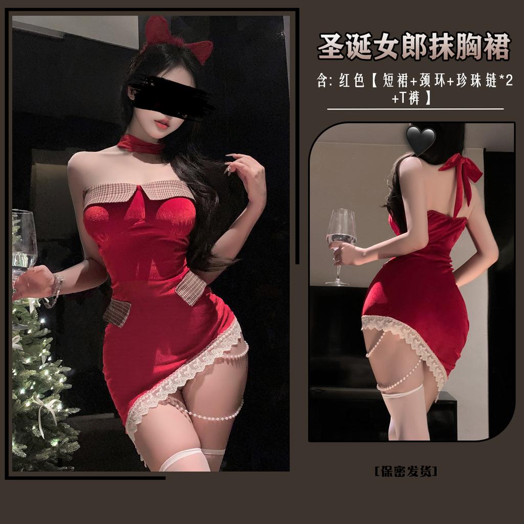 Man Want Original Sex Underwear Christmas Atmosphere Wear Pure Desire Skinny Spice Girl Uniform Dress 8008