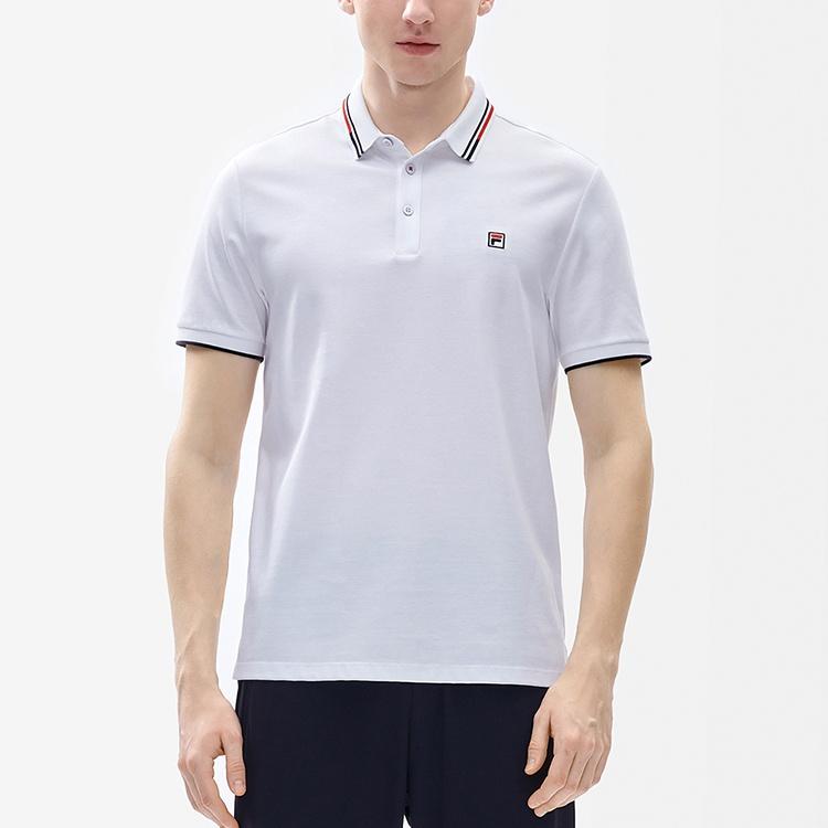 FILA MODERN HERITAGE SS22 Polo Shirt Men's Standard White F11M221101FWT