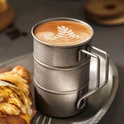 304 Stainless Steel  Retro Vintage Style Outdoor Mug Suitable for Coffee and Juice Portable and Essential for Camping and Camping