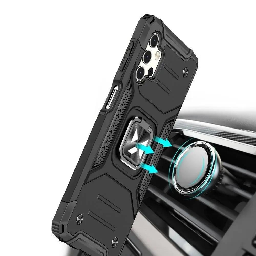 Case for SAMSUNG A13 5G WOZINSKY RING ARMOR CASE BACK + GLASS