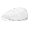 BOTVELA White Twill Cotton Newsboy Cap for Men Women Classic Cabbies Driver Apple Caps Gatsby Flat Hat Baker Boy Headpiece 003