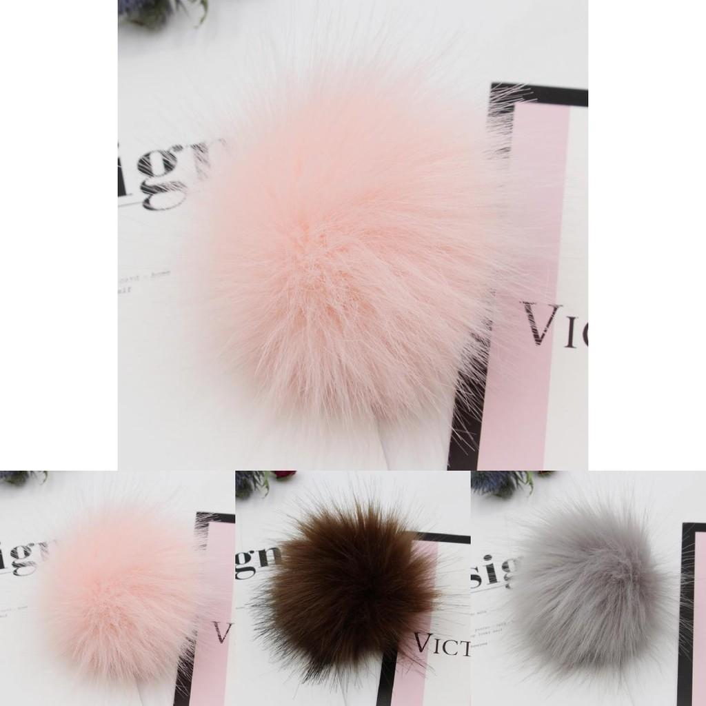 High-quality Artificial Fur Pom Poms Ball For Trendy Knitting Beanie Hats Accessories