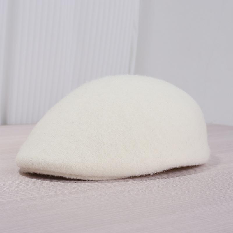 Autumn Winter Newsboy Cap - British Retro Wool Beret Korean Style Unisex Warm Peaked Hat, Fashionable Winter Beanie