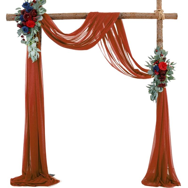 1PC Chiffon Romantic Ceiling Decor Wedding Table Runner Suitable for Indoor/Outdoor Events 7 Colors