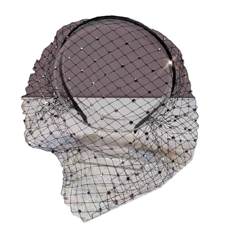 Velo Vintage Strass Cerchietto Copricapo Donna Matrimonio Halloween