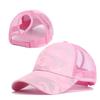 Women'S Ponytail Baseball Caps Spring Summer Cotton Mesh Sun Hat Running Snapback Hat Female Adjustable Girl Outdoor Visor Hats