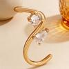 Earrings for Women S-Shape Cubic Zirconia Stud Earrings Jewelry Gift for Her On Valentine's Day Birthday Party
